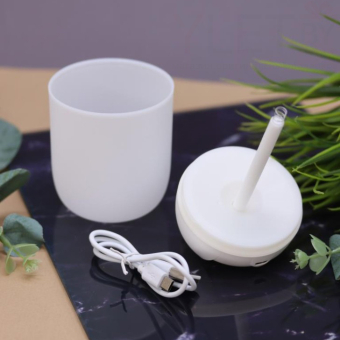 Настольный увлажнитель воздуха -  ночник "Bear", white, (портативный, USB)