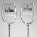 Бокалы для вина парные «Муж и жена», 360 мл