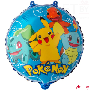 Шар (18''/46 см) Круг, Персонаж Аниме желтый и друзья