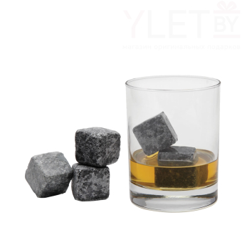 Камни для виски, 12 штук + стакан