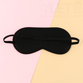 Маска для сна Мурлычу, 19,3 х 9,5 см, чёрная