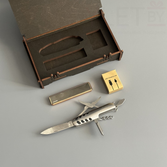 Подарочный набор " BO$$ " (мультитул, USB зажигалка Ciger, зарядный кабель)