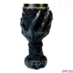 Бокал на ножке "Череп паук" (металл внутри)