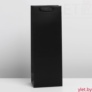 Пакет под бутылку Чёрный, 13 x 35 x 10 см