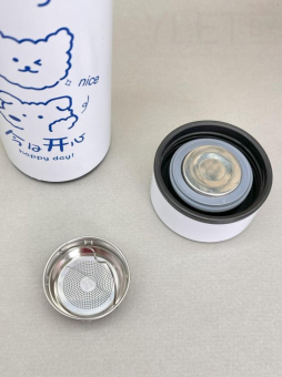 Термос с датчиком температуры «Nice animal», white (500 ml)