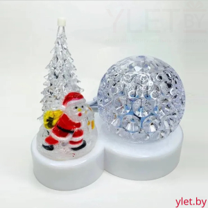 Светильник проектор вращающийся шар и новогодняя елка