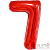 Шар (55х88 см) Цифра, 7, Красный