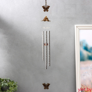 Музыка ветра металл "Бабочки" 4 трубки 60 см