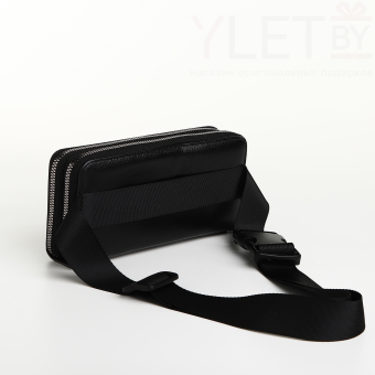 Портмоне-клатч мужской "Премиум" на молнии, цвет чёрный