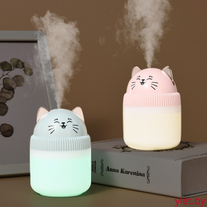 Настольный увлажнитель воздуха - ночник "Cat", white, (портативный, USB)