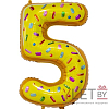 Шар (34''/86 см) Цифра, 5, Пончик