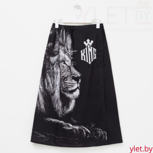 Полотенце для бани "Лев" мужской килт 80х150 см, 100 % хл, вафельное полотно