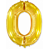 Шар (40''/102 см) Цифра, 0, Золото
