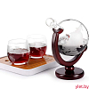 Набор для виски подарочный 2 стакана и графин "Глобус"