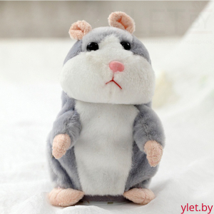 Говорящий хомяк повторяшка Серый