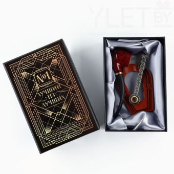 Трубка в коробке «Номер 1», 6 см х 3,5 см х 12 см, с подставкой и тампером