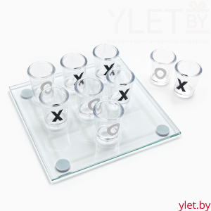 Игра "Пьяные Крестики-нолики", 13 х 13 см, 9 стопок, стопка 3 х 2.5 см