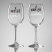 Бокалы для вина парные «Муж и жена», 360 мл