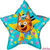 Шар (22''/56 см) Звезда, Три Кота, Коржик