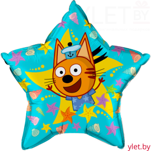 Шар (22''/56 см) Звезда, Три Кота, Коржик