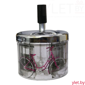 Пепельница бездымная 9*12см, "Велосипед"