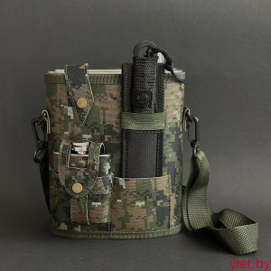 Набор походный 4 предмета камуфляж (фляжка 1,4 литра, фляжка 120 мл, нож, ремень для переноски)