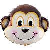 Шар (34''/86 см) Фигура, Большая голова, Обезьянка