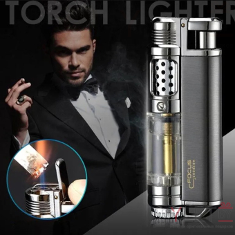 Зажигалка газовая турбо Power Графит