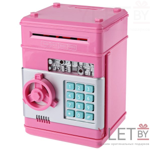 Копилка Сейф розовая