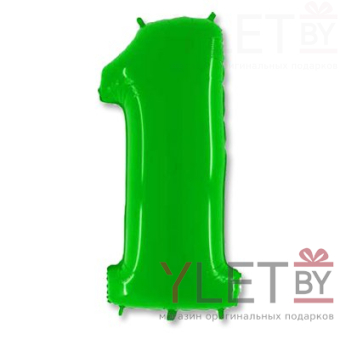 Шар (40''/102 см) Цифра 1, Яркий лайм