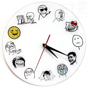 Часы настенные Троль Фейс