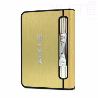 Портсигар Focus со встроенной зажигалкой