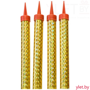 Свеча Фонтан для торта, Золото, 12 см, 1 шт