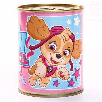 Копилка металлическая, 9,5 см х 7,5 см х 7,5 см "Скай", Щенячий патруль