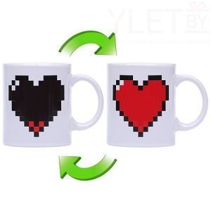 Кружка хамелеон Сердце