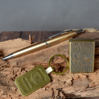 Подарочный Набор 3 в 1. Ручка, брелок, зажигалка Jack Daniels B-1