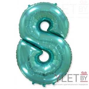 Шар (40''/102 см) Цифра, 8, Тиффани