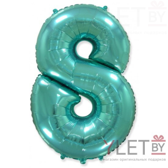 Шар (40''/102 см) Цифра, 8, Тиффани