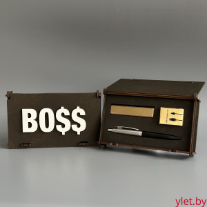 Подарочный набор " BO$$ " (Ручка, USB зажигалка Ciger, зарядный кабель)