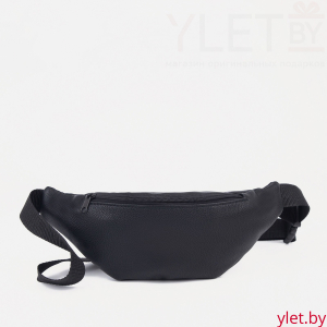 Сумка поясная "Textura" на молнии, 30*5*12 см, черный