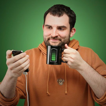 Кружка хамелеон Батарейка Зарядка