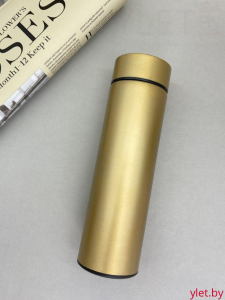 Термос с датчиком температуры «Metallic», gold (500 ml)