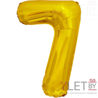 Шар (34''/86 см) Цифра, 7, Золото