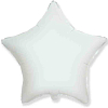 Шар (18''/46 см) Звезда, Белый