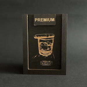 Набор для виски Premium «Whiskey стакан и сигара» (cтакан + 3 камня)