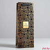 Пакет ламинированный под бутылку Best wishes, 13 x 36 x 10 см 