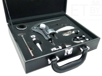 Набор винный в чемодане, черный