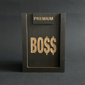 Набор для виски Premium «BOSS» (cтакан + 3 камня)