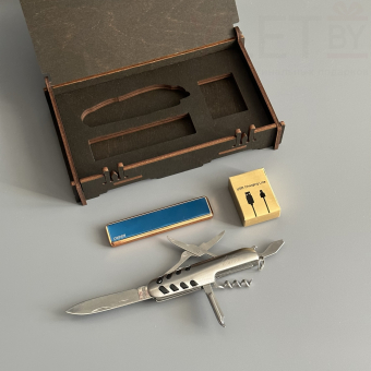 Подарочный набор " Настоящему мужчине"  (мультитул, USB зажигалка Ciger, зарядный кабель)