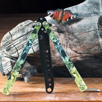 Тренировочный нож бабочка Салатовый